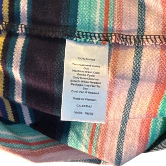 Talbots Woman 3X Petite 100% Cotton Multicolor Stripe Knit Top Casual Chic - Picture 6 of 6